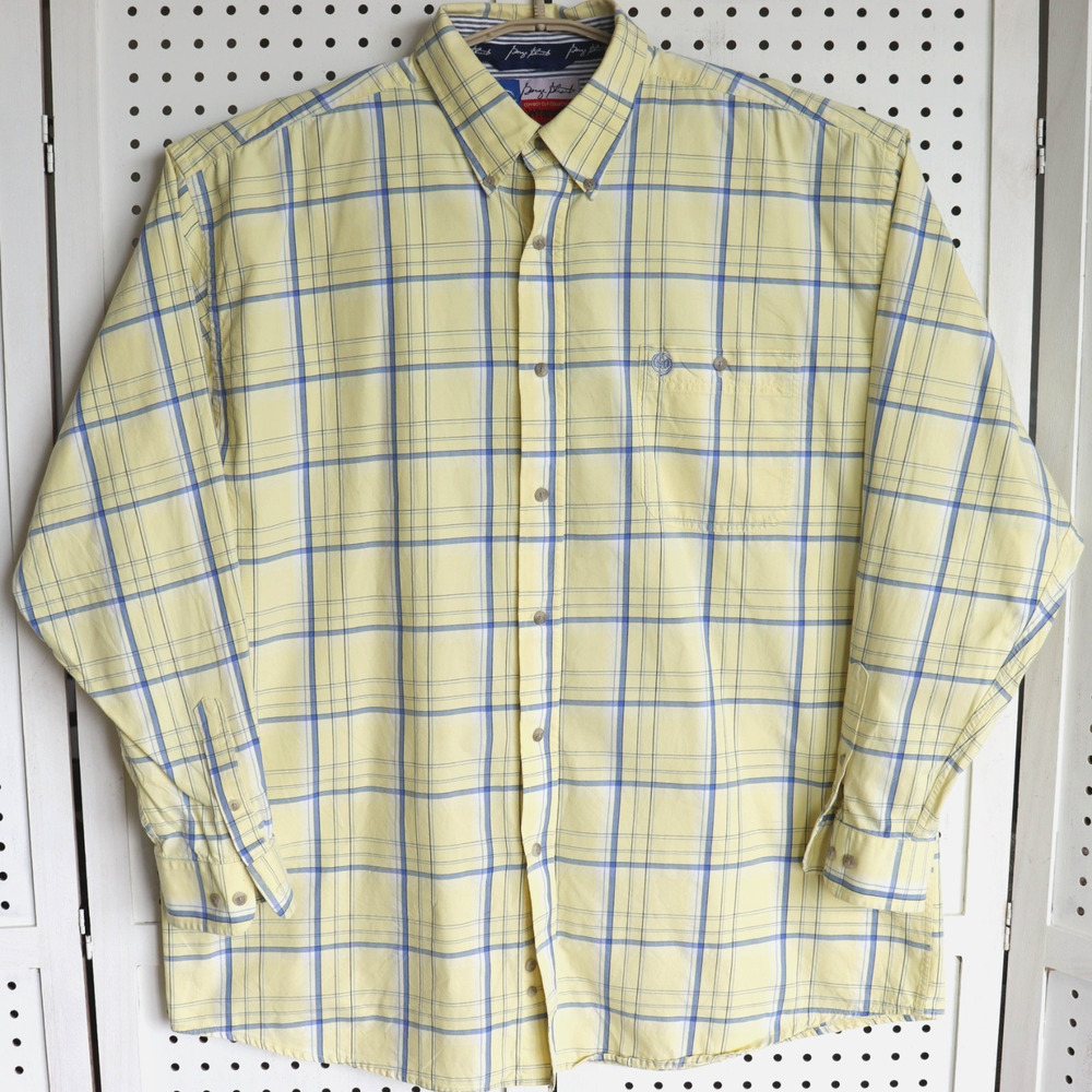 Wrangler George Strait Cowboy Cut Collection‎ XXL Yellow Plaid Button Down Shirt